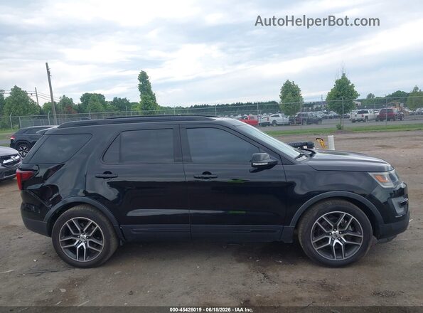 1FM5K8GT5GGC30421 2016 FORD EXPLORER Black უკანა სალონის ხედი