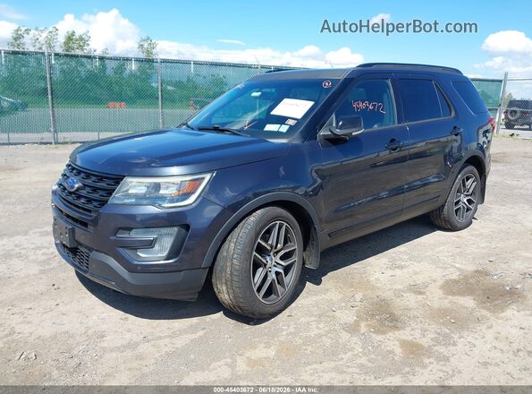 1FM5K8GT5HGA14473 2017 FORD EXPLORER Blue Vista tres cuartos delantera izquierda