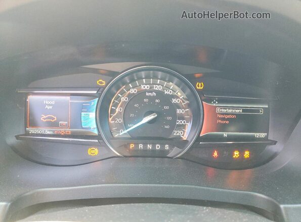 1FM5K8GT5HGA49093 2017 FORD EXPLORER Black Սարքավորումների վահանակի տեսք