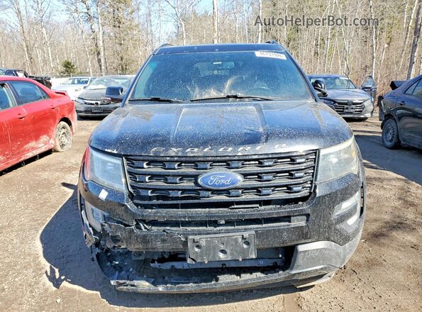 1FM5K8GT5HGA49093 2017 FORD EXPLORER Black Դիմացի տեսք