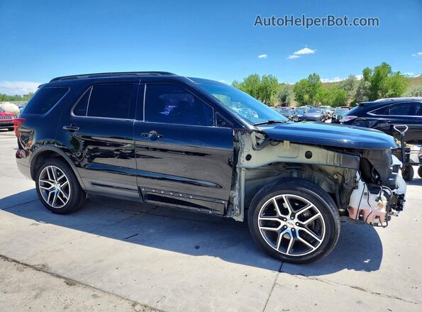 1FM5K8GT6GGC79644 2016 FORD EXPLORER Black Delantero derecho
