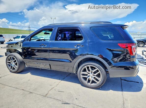 1FM5K8GT6GGC79644 2016 FORD EXPLORER Black Trasero izquierdo