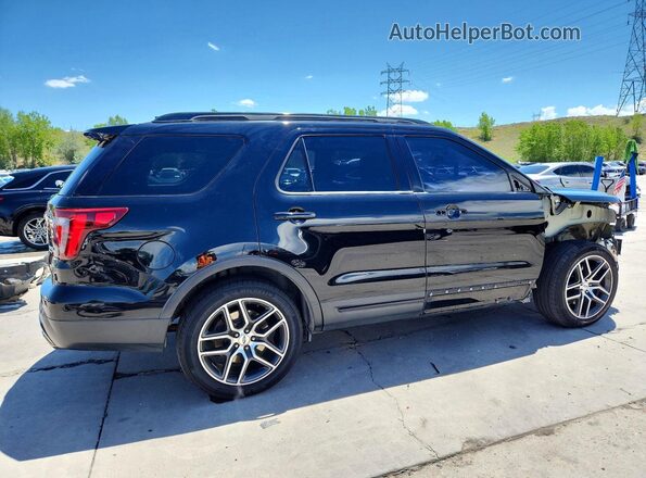 1FM5K8GT6GGC79644 2016 FORD EXPLORER Black Trasero derecho