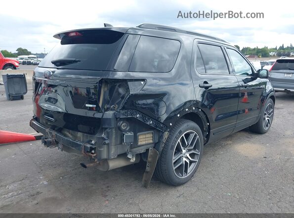 1FM5K8GT6HGA13834 2017 FORD EXPLORER Black Rear right