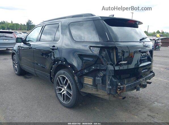 1FM5K8GT6HGA13834 2017 FORD EXPLORER Black Rear left