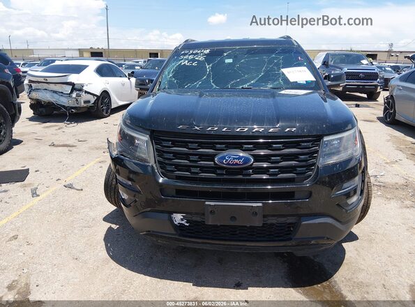 1FM5K8GT6HGE28619 2017 FORD EXPLORER Black ხელსაწყოთა პანელის ხედი