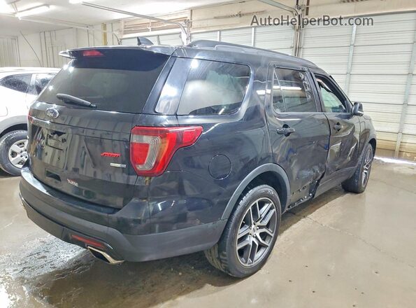 1FM5K8GT7HGA00848 2017 FORD EXPLORER Black Задня права чверть
