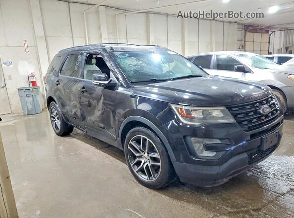 1FM5K8GT7HGA00848 2017 FORD EXPLORER Black Передня права чверть