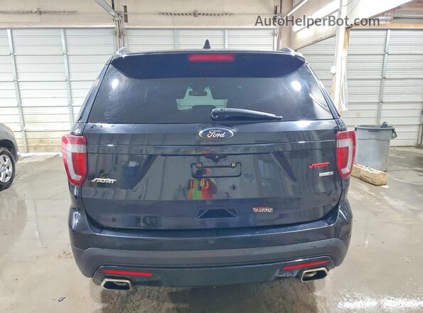1FM5K8GT7HGA00848 2017 FORD EXPLORER Black Вид ззаду