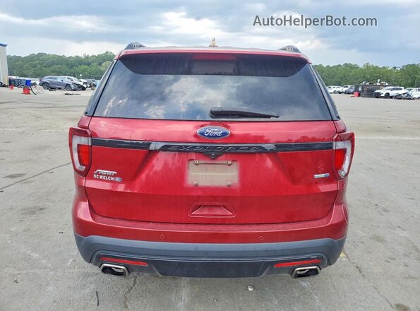 1FM5K8GT7HGD48259 2017 FORD EXPLORER Red Հետևի տեսք