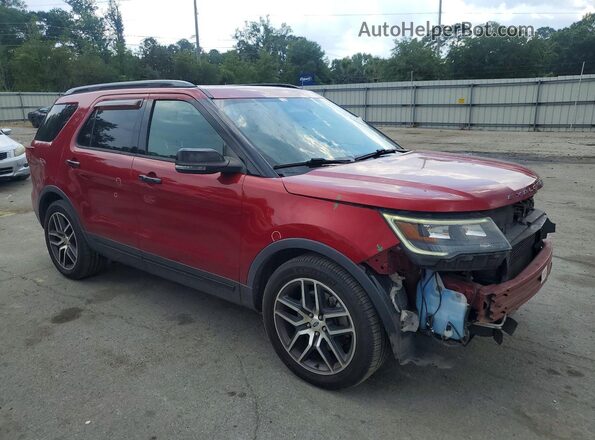 1FM5K8GT7HGD48259 2017 FORD EXPLORER Red Առջևի աջ