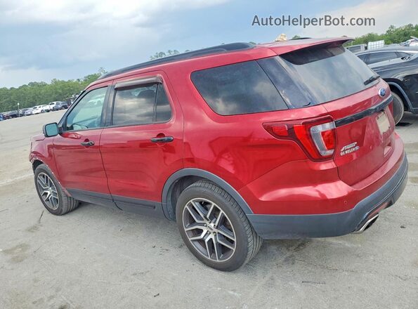 1FM5K8GT7HGD48259 2017 FORD EXPLORER Red Հետևի ձախ
