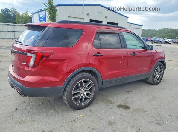 1FM5K8GT7HGD48259 2017 FORD EXPLORER Red Հետևի աջ