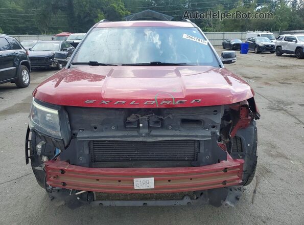 1FM5K8GT7HGD48259 2017 FORD EXPLORER Red Դիմացի տեսք