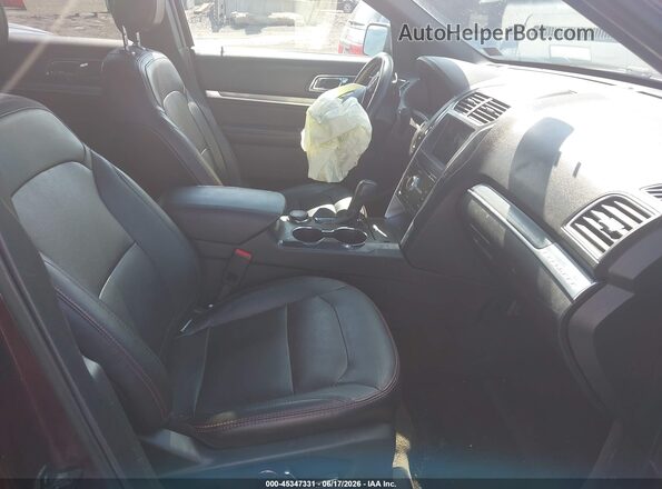 1FM5K8GT7JGA86748 2018 FORD EXPLORER Бордовый Вид салона спереди