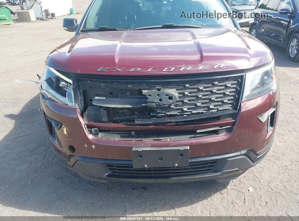 1FM5K8GT7JGA86748 2018 FORD EXPLORER Бордовый Вид спереди