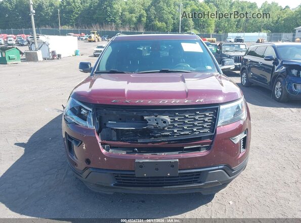 1FM5K8GT7JGA86748 2018 FORD EXPLORER Бордовый Вид щитка приборов