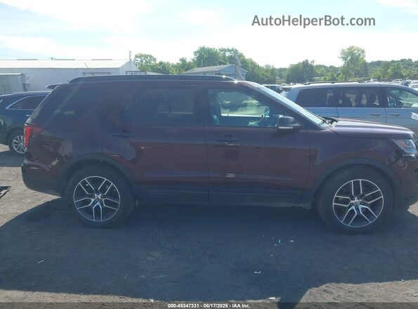 1FM5K8GT7JGA86748 2018 FORD EXPLORER Бордовый Вид задней части салона