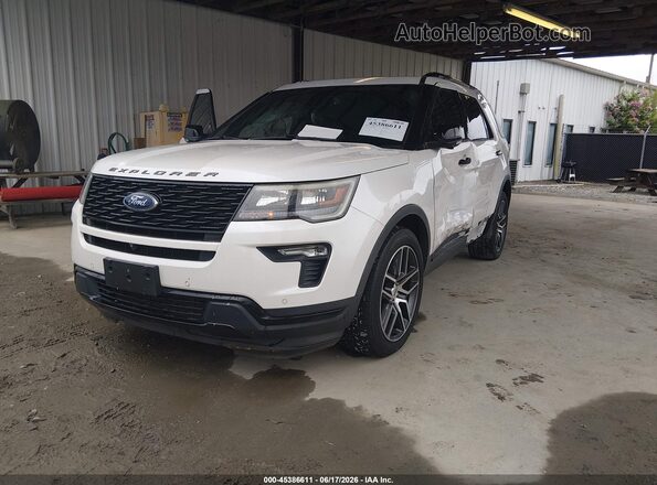 1FM5K8GT7JGC79014 2018 FORD EXPLORER Белый Передняя левая четверть