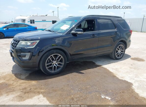 1FM5K8GT8GGC69391 2016 FORD EXPLORER Black Передня ліва чверть