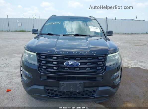 1FM5K8GT8GGC69391 2016 FORD EXPLORER Black Вид спереду