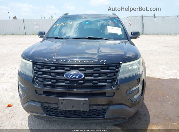 1FM5K8GT8GGC69391 2016 FORD EXPLORER Black Вид щитка приладів