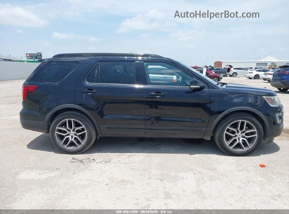 1FM5K8GT8GGC69391 2016 FORD EXPLORER Black Вид задньої частини салону