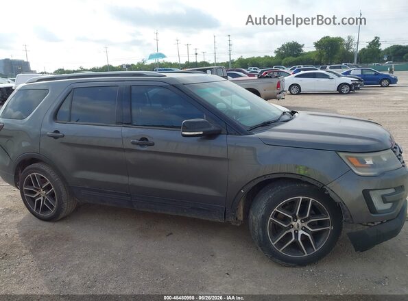 1FM5K8GT8HGA22230 2017 FORD EXPLORER Gray Սալոնի հետևի տեսք