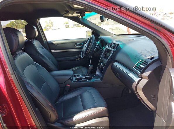 1FM5K8GT8HGC09841 2017 FORD EXPLORER Red Vista interior delantera