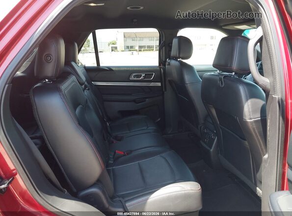 1FM5K8GT8HGC09841 2017 FORD EXPLORER Red Vista de la etiqueta del VIN