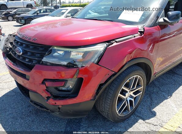 1FM5K8GT8HGC09841 2017 FORD EXPLORER Red 