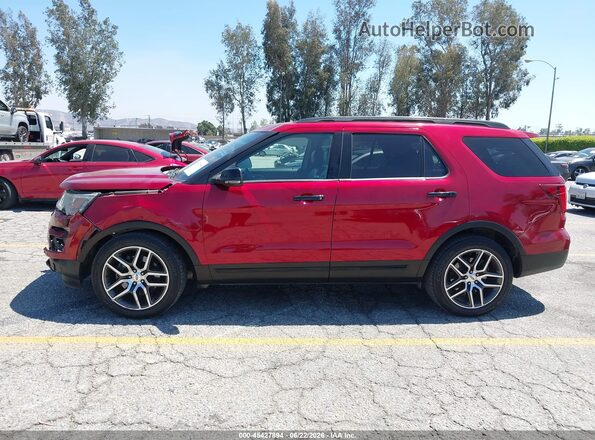 1FM5K8GT8HGC09841 2017 FORD EXPLORER Red Vista interior de 360 grados