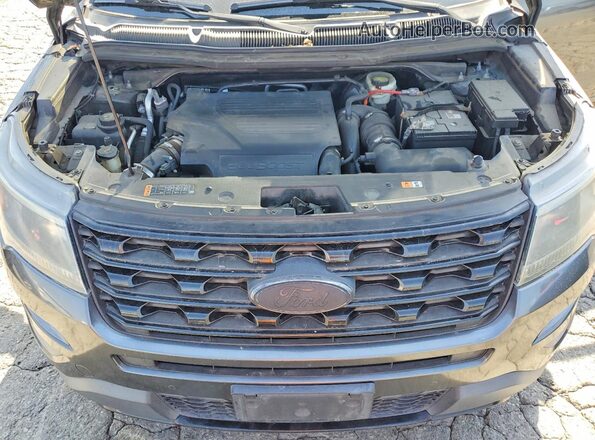 1FM5K8GT8HGD89872 2017 FORD EXPLORER Charcoal ძრავის განყოფილების ხედი