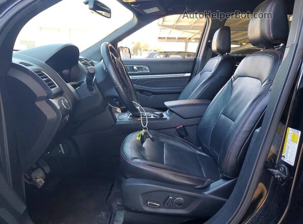 1FM5K8GT8JGC14849 2018 FORD EXPLORER Black წინა სალონის ხედი