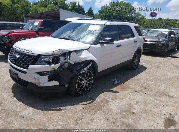 1FM5K8GT8KGA07976 2019 FORD EXPLORER White Առջևի ձախ երեք քառորդ տեսարան