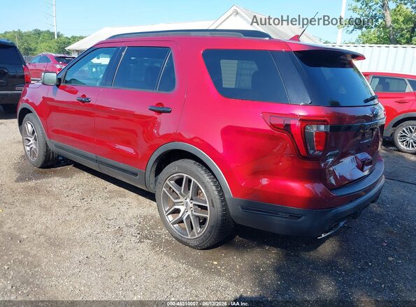 1FM5K8GT8KGA18671 2019 FORD EXPLORER Red 