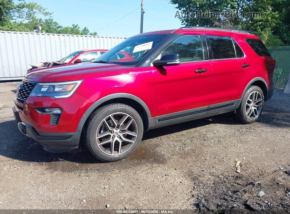 1FM5K8GT8KGA18671 2019 FORD EXPLORER Red 