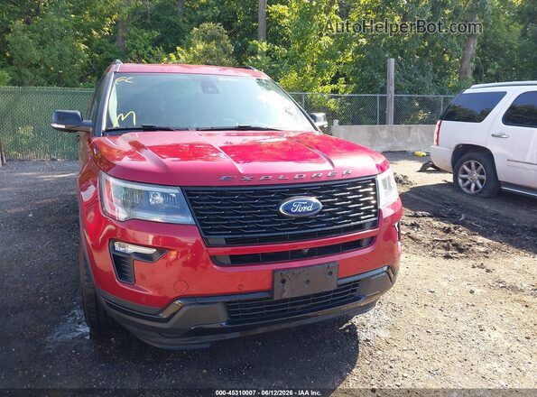 1FM5K8GT8KGA18671 2019 FORD EXPLORER Red 