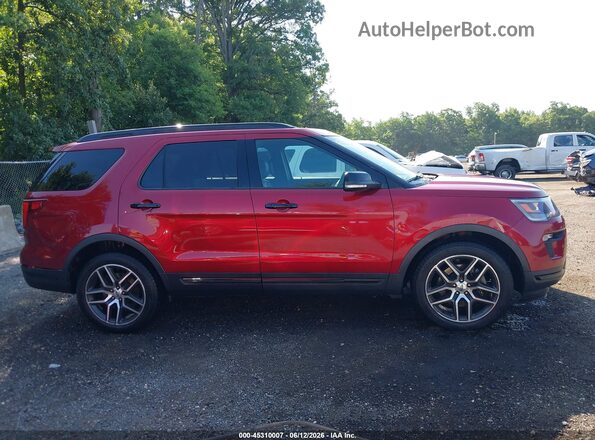 1FM5K8GT8KGA18671 2019 FORD EXPLORER Red 
