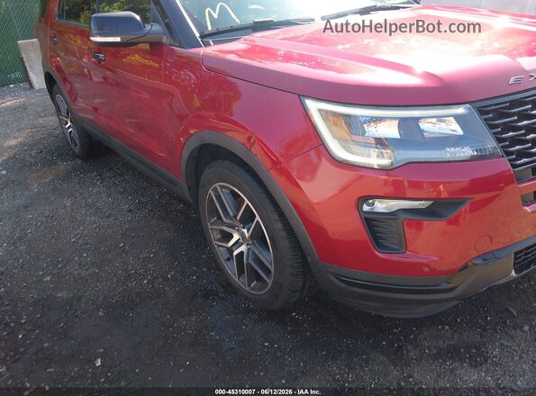 1FM5K8GT8KGA18671 2019 FORD EXPLORER Red 