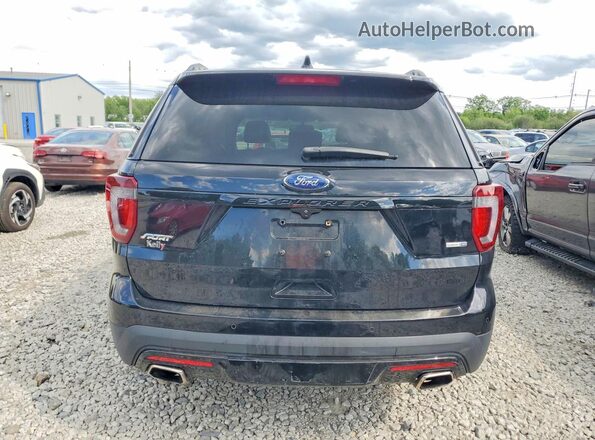 1FM5K8GT9HGD32709 2017 FORD EXPLORER Black Rear view