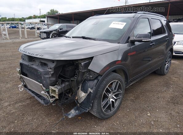 1FM5K8GT9JGC34995 2018 FORD EXPLORER Gray Przód lewy