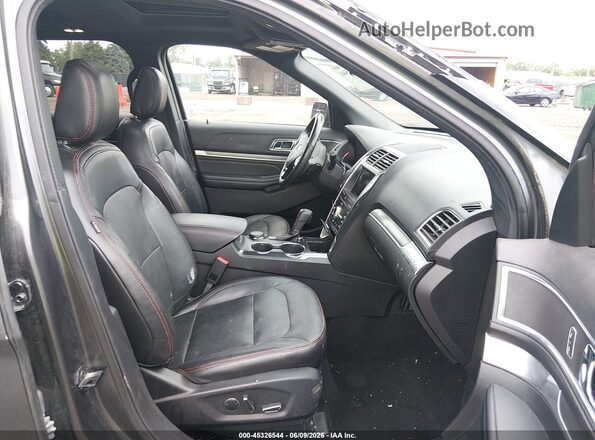 1FM5K8GT9JGC34995 2018 FORD EXPLORER Gray Widok wnętrza z przodu