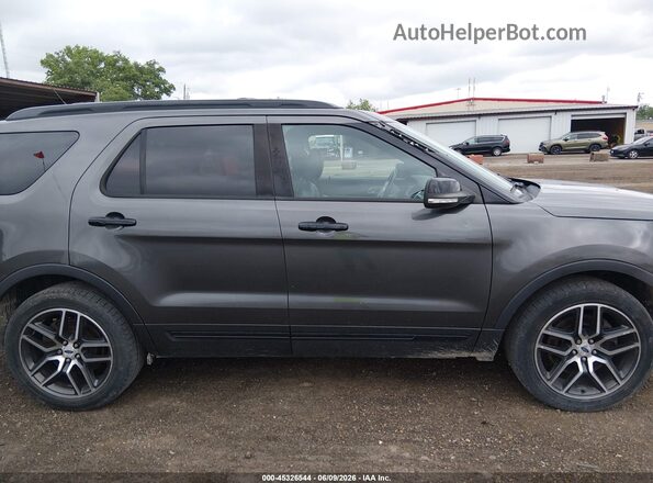 1FM5K8GT9JGC34995 2018 FORD EXPLORER Gray Widok wnętrza 360 stopni
