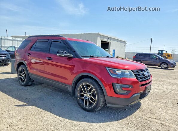 1FM5K8GTXGGA76059 2016 FORD EXPLORER Red Передня права чверть
