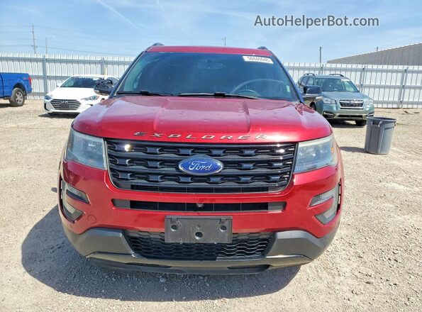 1FM5K8GTXGGA76059 2016 FORD EXPLORER Red Вид спереду