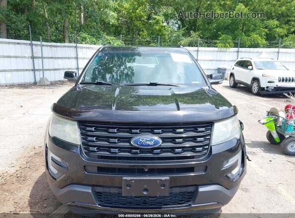 1FM5K8GTXGGC57632 2016 FORD EXPLORER Black Vista del cuadro de instrumentos