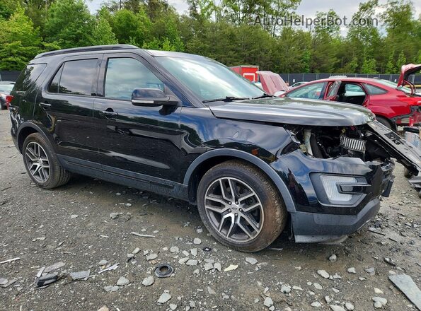 1FM5K8GTXHGC50956 2017 FORD EXPLORER Black Delantero derecho