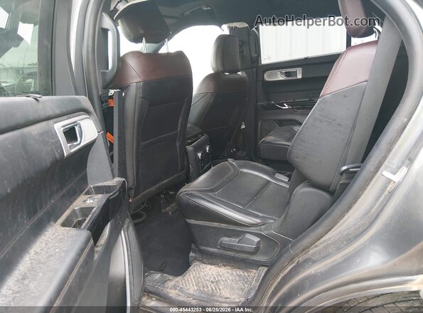 1FM5K8HC2MGC49471 2021 FORD EXPLORER Gray Widok naklejki z numerem VIN