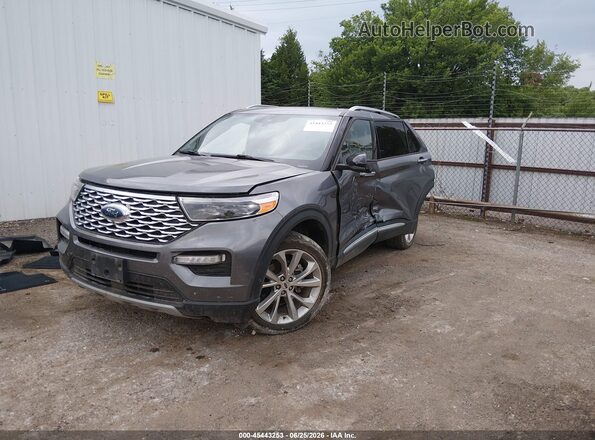 1FM5K8HC2MGC49471 2021 FORD EXPLORER Gray Przód lewy